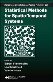 Statistical methods for spatio-temporal systems  Cover Image