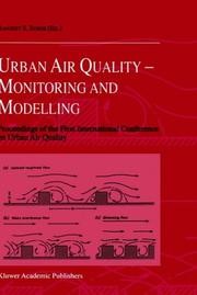 Urban air quality :  monitoring and modelling : proceedings of the First International Conference on Urban Air Quality -- Monitoring and Modelling, University of Hertfordshire, Hatfield, U. K., 11-12 July 1996 /  Cover Image