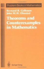 Theorems and counterexamples in mathematics  Cover Image