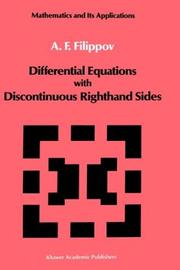 Differential equations with discontinuous righthands sides  Cover Image