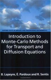 Introduction to Monte-Carlo methods for transport and difusion equation  Cover Image