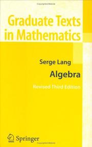 Algebra / Serge Lang Cover Image