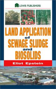 Land application of sewage sludge and biosolids /  Cover Image