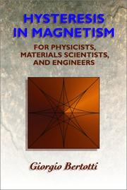 Hysteresis in magnetism for physicists, materials scientists, and engineers /  Cover Image