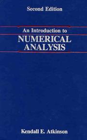 An introduction to numerical analysis  Cover Image