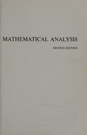 Mathematical analysis  Cover Image
