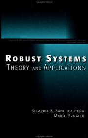 Robust systems theory and applications  Cover Image