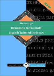 Routledge spanish technical dictionary = Diccionario técnico inglés. Cover Image