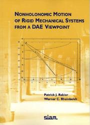 Nonholonomic motion of rigid mechanical systems from a DAE viewpoint  Cover Image