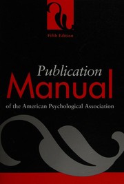 Publication manual of the American Pshychological Association  Cover Image