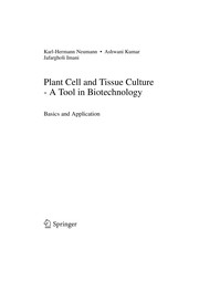 Plant Cell and Tissue Culture - A Tool in Biotechnology Basics and Application  Cover Image