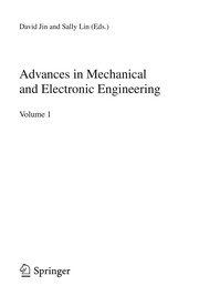 Advances in Mechanical and Electronic Engineering Volume 1  Cover Image