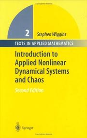 Introduction to applied nonlinear dynamical systems and chaos  Cover Image