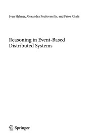 Reasoning in Event-Based Distributed Systems Cover Image