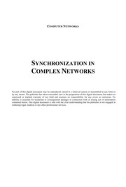 Synchronization in complex networks  Cover Image