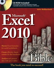 Excel 2010 bible  Cover Image