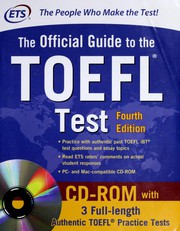The official guide to the TOEFL test  Cover Image