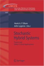 Stochastic hybrid systems : theory and safety critical applications  Cover Image
