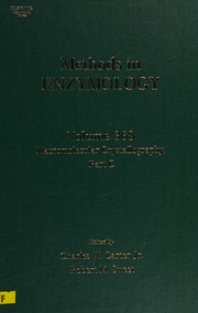 Methods in enzymology :  macromolecular crystallography  Cover Image