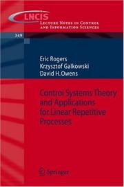 Control systems theory and applications for linear repetitive processes  Cover Image